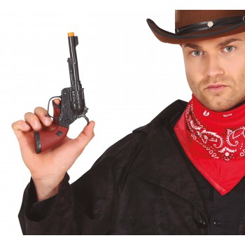 PISTOLA COWBOY NEGRA 20CM