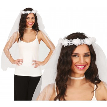 Velo Novia Corona Flores