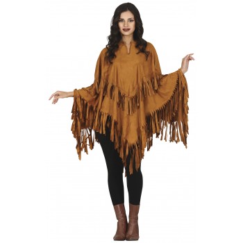 Poncho Marron Flecos T-M