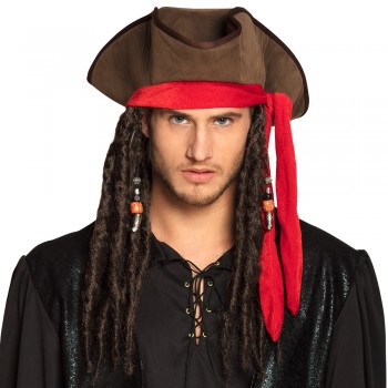Somb.Pirata Jack C/Rastas