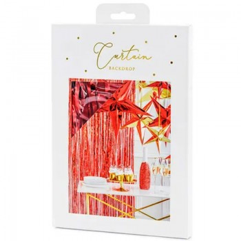CORTINA ROJA METAL 0,9X2,5MT