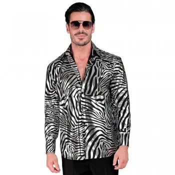 CAMISA ANIMAL PRINT PLATA S/M