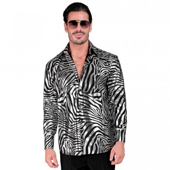 Camisa Animal Print Plata S/M