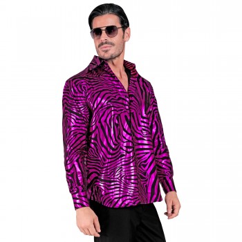 Camisa Animal Print Fucsia S/M