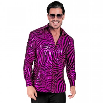CAMISA ANIMAL PRINT FICSIA L/X