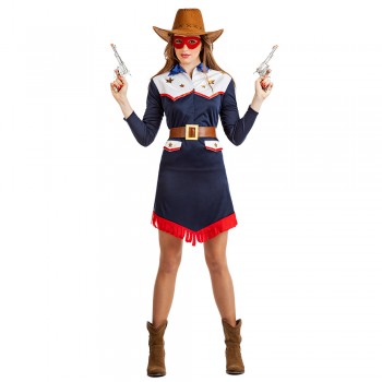 Disf.Vaquera Azul Samantha T-S