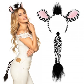 Set Zebra (Diadema Y Cola)