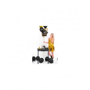 GLOBO 16"ESTRELLA H.BDAY NEGRO