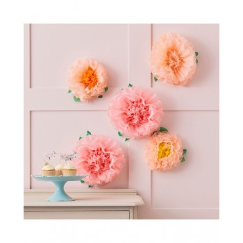 P/6 DECO FLORES PAPEL SEDA