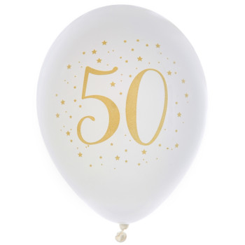 P/8 Globos látex blanco Nº50