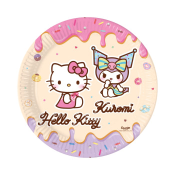 P/8 PLATO 23CM KUROMI HELLO KI