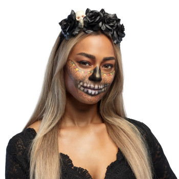 TIARA MUERTE ROSAS NEG.CALAVER