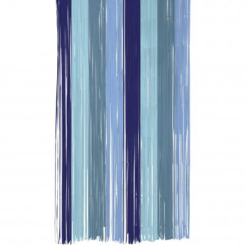 CORTINA FLECOS TONOS AZUL 2X1M
