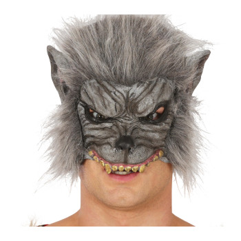 MASCARA 1/2 CARA HOMBRE LOBO