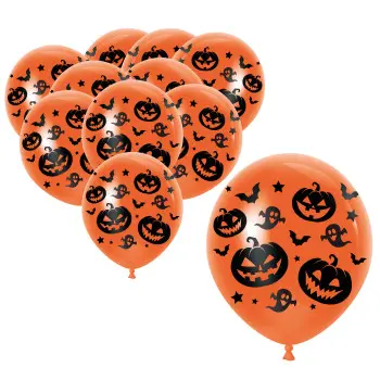P/10 GLOBO NARANJA C/CALABAZAS