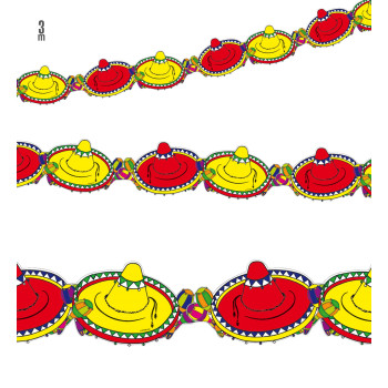 GUIR.SOMBREROS MEJICANOS 3MT