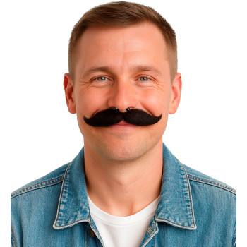 BIGOTE NEGRO C/CLIP MOLDEABLE