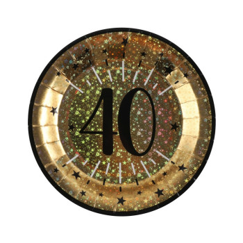 P/10 PLATO Nº40 ORO BRILLO