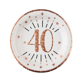 P/10 PLATO Nº40 ROSA BRILLO
