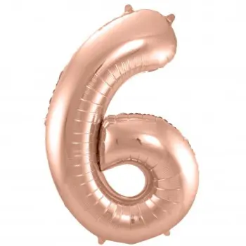 GLOBO Nº6 ORO ROSA 86CM