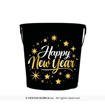 CUBO METAL HAPPY NEW YEAR NEGR