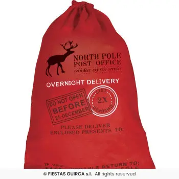 SACO PAPA NOEL ROJO 65X45CM