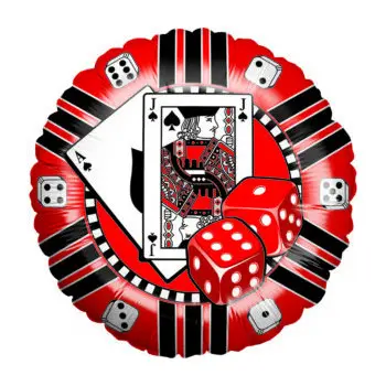 GLOBO 18"CASINO DADOS/CARTAS