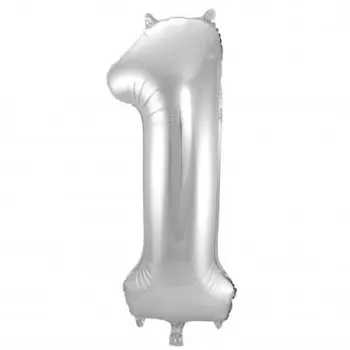 GLOBO Nº1 PLATA 86CM