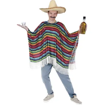 PONCHO MEJICANO FLECOS MULT.AD