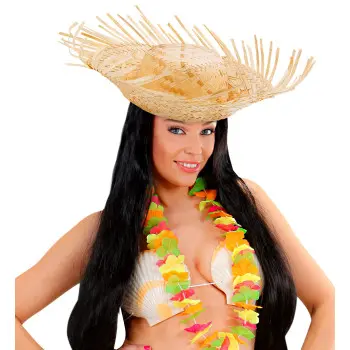 SOMBREROMPAJA FLECOS NATURAL