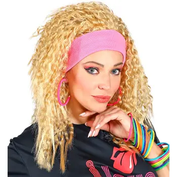 PELUCA ANÑOS 80 RUBIA C/CINTA