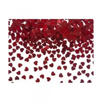 CONFETTI CORAZONES ROJOS