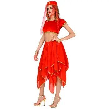 FALDA CHIFON ROJA T-U