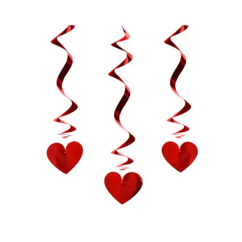 P/3 COLG.ESPIRAL CORAZON ROJO