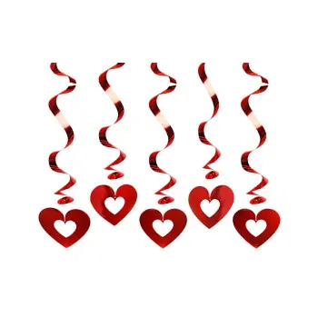 P/5 COLG.ESPIRAL CORAZON ROJO