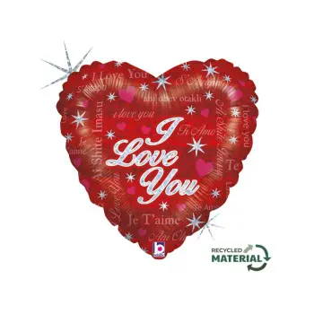 GLOBO 18"CORAZON I LOVE YOU BR
