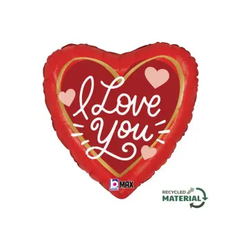 GLOBO 18"CORAZON I LOVE YOU