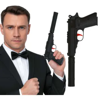 PISTOLA CON SILENCIADOR 29CM