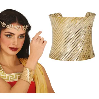 BRAZALETE ANCHO METAL ORO