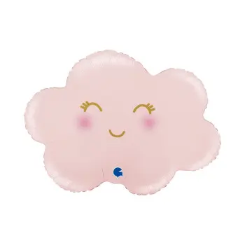 GLOBO NUBE ROSA PASTEL SATIN