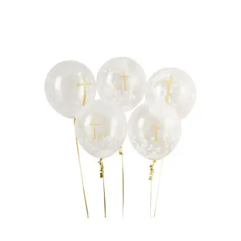 B/5 GLOBO BLANCO CONFETTI CRUZ