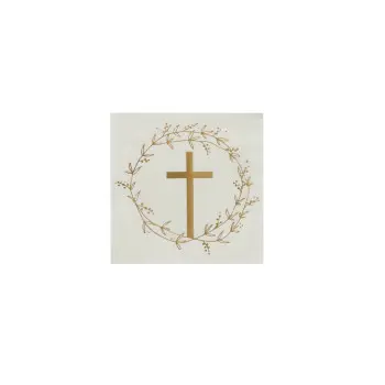 P/16 SERV.BLANCA CRUZ ORO