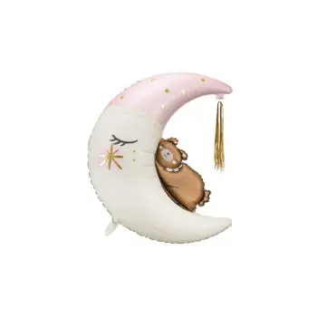 GLOBO LUNA C/OSO NIÑA 86CM