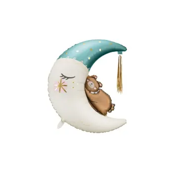 GLOBO LUNA C/OSO NIÑO 80X98CM