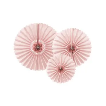 P/3 DECO ABANICO ROSA VINTAGE