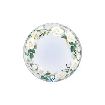 GLOBO 24"BURBUJA FLORES BODA