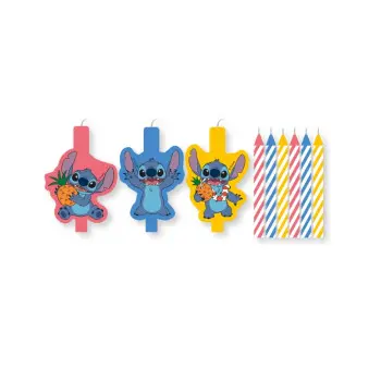 VELAS STITCH Y ANGEL MULTICOLO