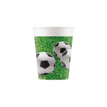 P/8 VASOS BALON FUTBOL 266ML