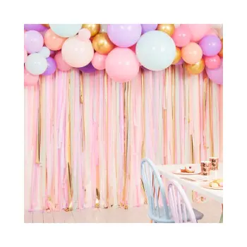 CORTINA TIRAS PAPEL Y GLOBOS