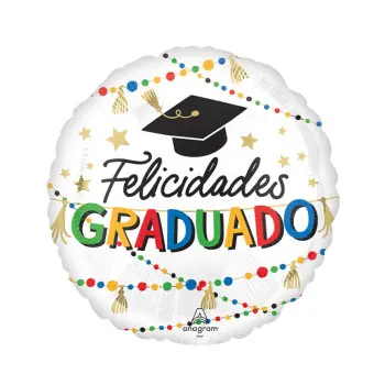 GLOBO 18"FELICIDADES GRADUADO